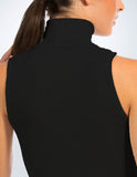 Egi  Modal/Cashmere Turtle Neck Top - Sleeveless Clothing EGI   