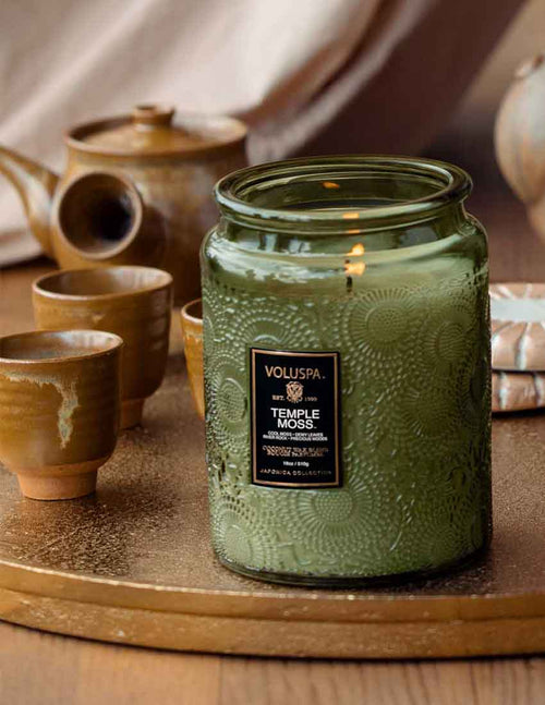 Voluspa Candle Temple Moss Large Candles Voluspa   