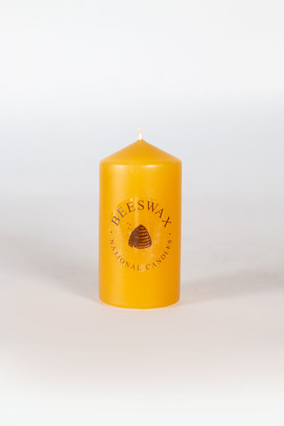 Yellow Beeswax Pillar Candle 50mm x100mm Candles National Candles