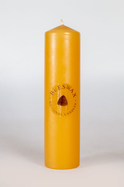 Yellow Beeswax Pillar Candle 50 mm x 200mm Candles National Candles