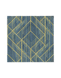 Paw Geometric Deco Napkin Homewear Ribbons & Blues   