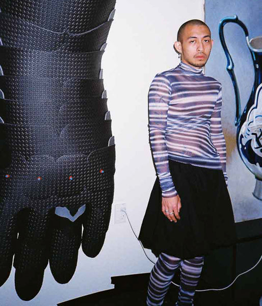 Jimmy D Mr Wavey Top-Static Stripe Clothing Jimmy D   