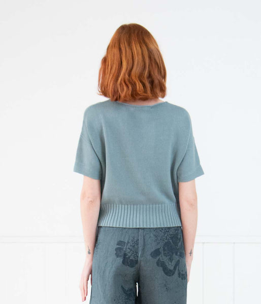 Transit Par-Such Blue Knit Top Clothing Transit   