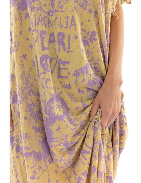 Magnolia Pearl Love Co Unicat Tee Dress-Marigold/Lilac General Magnolia Pearl   