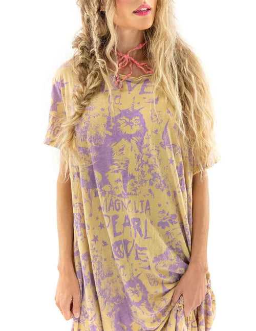 Magnolia Pearl Love Co Unicat Tee Dress-Marigold/Lilac General Magnolia Pearl   