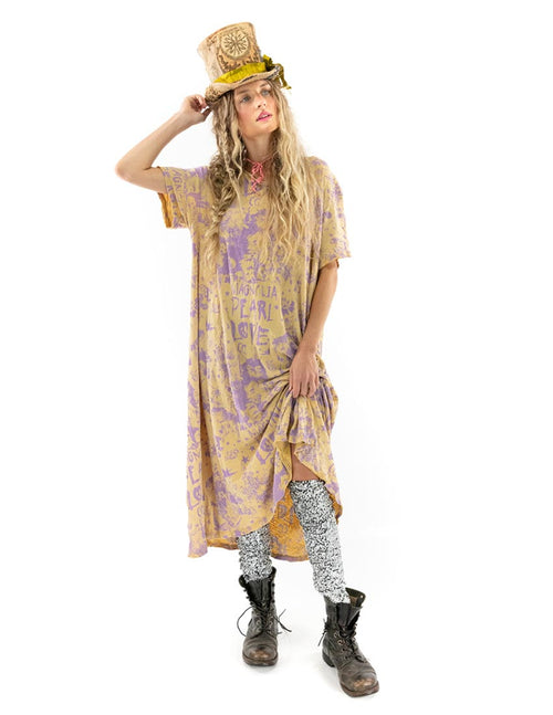 Magnolia Pearl Love Co Unicat Tee Dress-Marigold/Lilac General Magnolia Pearl   