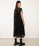 JPalm Ottilia Dress/Black Grid Clothing JPalm   