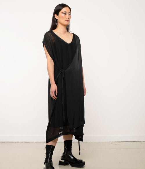 JPalm Ottilia Dress/Black Grid Clothing JPalm   