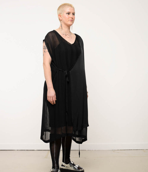 JPalm Ottilia Dress/Black Grid Clothing JPalm   