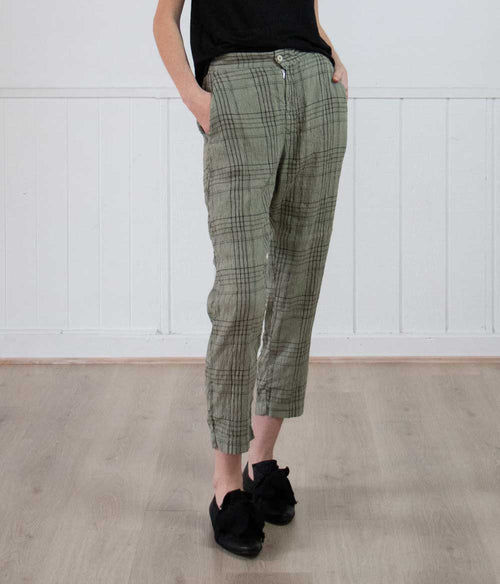 Transit Par-Such Plaid Pants Clothing Transit Sage 2 