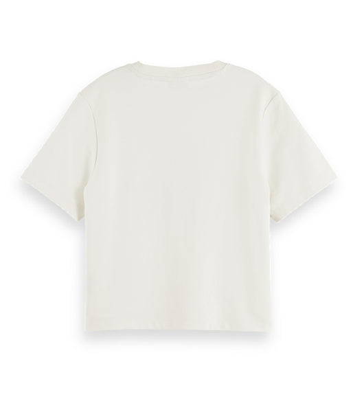 Scotch and Soda Graphic Printed Cropped Tee Clothing Scotch & Soda   