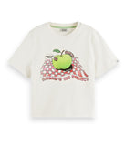 Scotch and Soda Graphic Printed Cropped Tee Clothing Scotch & Soda   