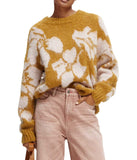 Scotch And Soda Brushed Abstract Pullover Clothing Scotch & Soda Small Caramel Print 
