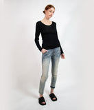 EGI Merino Silk Long Sleeve Scoop Neck Top Clothing EGI   