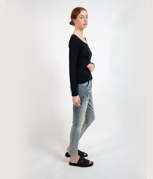 EGI Merino Silk Long Sleeve Scoop Neck Top Clothing EGI   