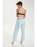 Umit Unal Ice Blue Linen Trousers Clothing Umit Unal   