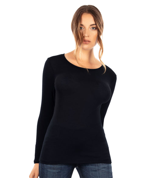 EGI Cashmere/Modal L/S Top Clothing EGI Small/Medium Black 