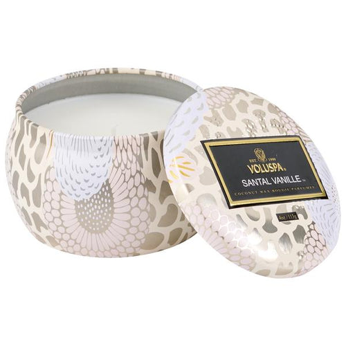 Voluspa Candle Santal Vanille  Dec Tin Candles Saison   
