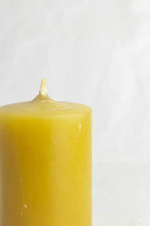 Yellow Beeswax Pillar Candle 50 mm x 200mm Candles National Candles   