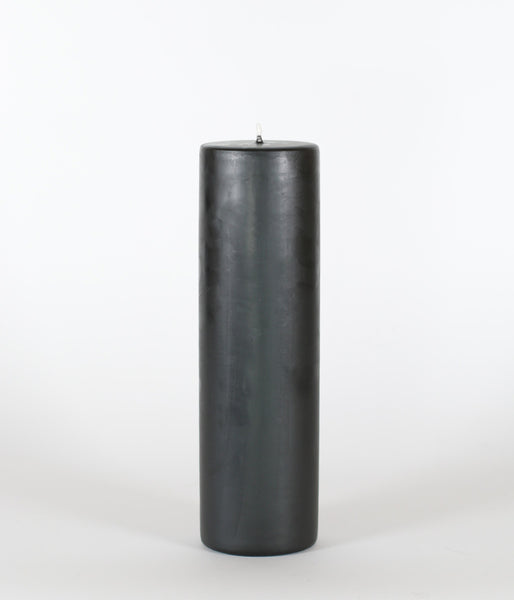 National Candle Pillar 75x250mm Black Candles National Candles   