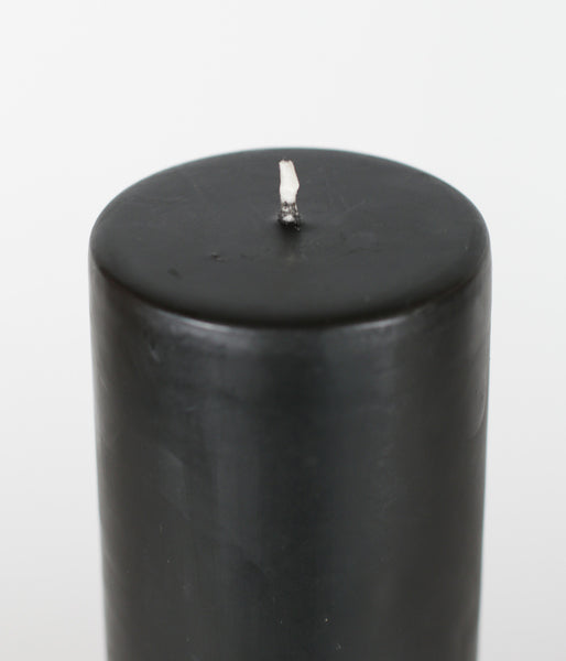 National Candle Pillar 75x250mm Black Candles National Candles   
