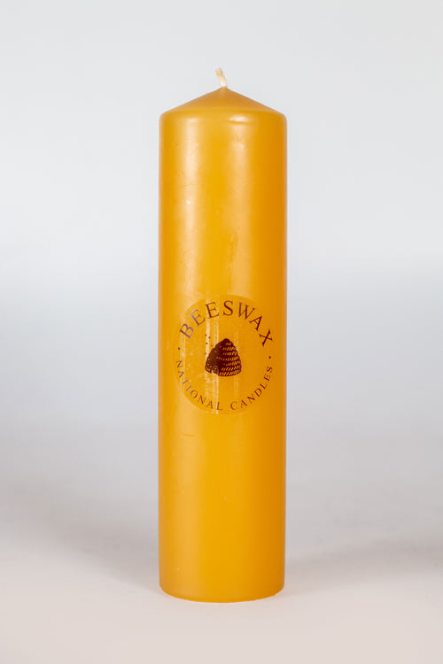 Yellow Beeswax Pillar Candle 50 mm x 200mm Candles National Candles   