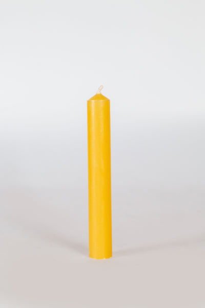 Yellow Beeswax Tall Candle Taper 15cm Candles National Candles   