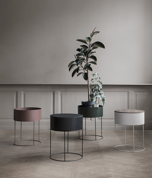 Plant Box - Round - Black Homewear Ferm Living   