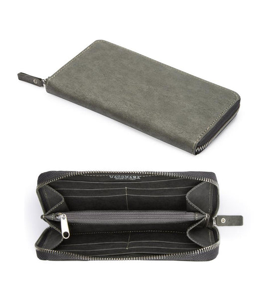UASHMAMA Paper Zipped Wallet Large Accessories UASHMAMA Dark Grey  