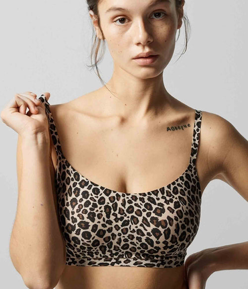 Chantelle Padded Bralette Leopard Clothing Chantelle X Small/Small  