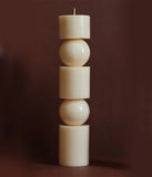 Andrea & Joen Large Totem Candle Candles Andrea & Joen Bone  