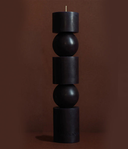 Andrea & Joen Large Totem Candle Candles Andrea & Joen Jet  