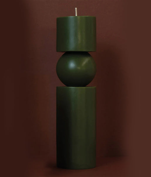 Andrea & Joen Medium Totem Candle Candles Andrea & Joen Olive  