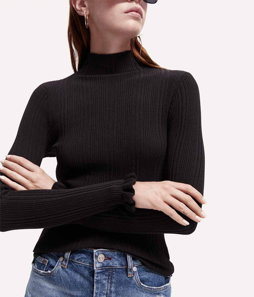 Scotch & Soda Ribbed Mock Pullover Clothing Scotch & Soda   