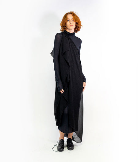 Lela Jacobs Japanese Cotton/Vintage Silk T Shirt Dress w Arms