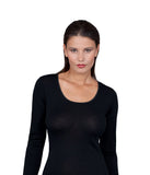 EGI Merino Silk Long Sleeve Scoop Neck Top Clothing EGI   