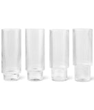 Ripple Long Drink Glass Set of 4 Homewear Ferm Living Glass  