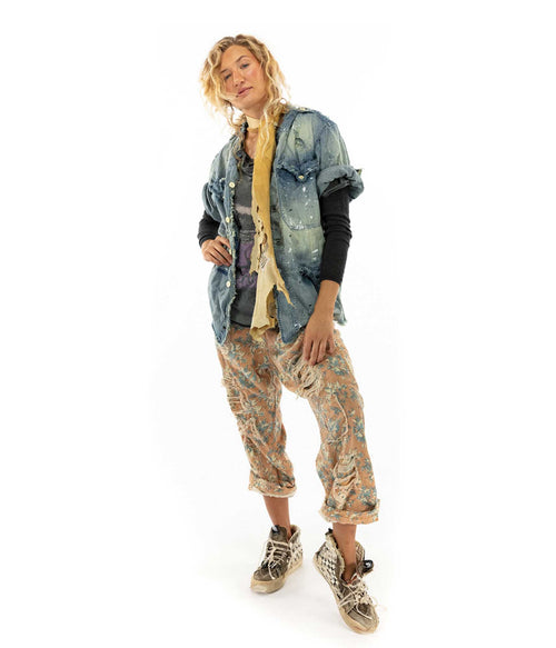 Magnolia Pearl Block Print Miner Denims - Lucy Clothing Magnolia Pearl   