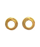 Rachel Stichbury Gathered Earrings /Gold Plated Jewellery Rachel Stichbury   