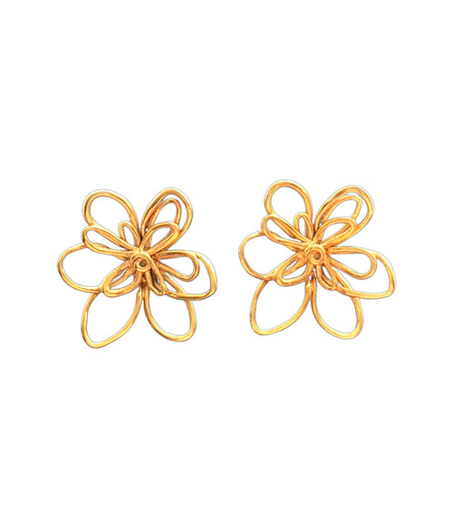 Rachel Stichbury Undone Flower Earring /Gold Plated Jewellery Rachel Stichbury   