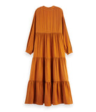 Scotch & Soda Tiered Cupro Maxi Dress Clothing Scotch & Soda   