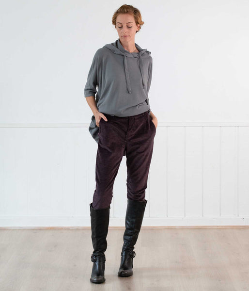 Transit Par-Such Slim Pant w Treatment Clothing Transit Burgundy 1 