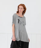 Umit Unal Tee Clothing Umit Unal X Small Silver Grey 