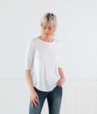 EGI Viscose 3/4 Sleeve Top Clothing EGI White Small/Medium 