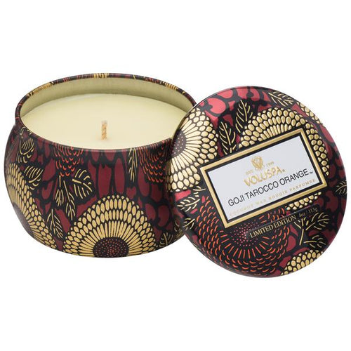 Voluspa Candle Goji Tarocco Orange Small Tin Candles Voluspa   